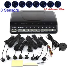 Beeper alarm Car Parking Sensor Reverse Parking Sensors Backup Radar Car Detector System Kit 8 sensors 44 colors to choose