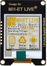 MH-ET LIVE 1,54 дюймов модуль электронной бумаги E-Ink EInk экран дисплея SPI поддержка глобальной/часть для Arduino STM raspberry pi ESP32 - Цвет: Yellow-152X152