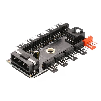 

10 Way 3 gear PCI Cooler Cooling Fan Speed Controller Hub 4/3pin Power Socket For Computer Case CPU Fan Dedicated Interface