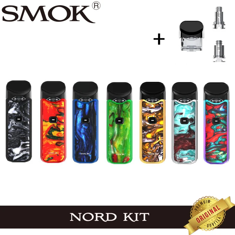 

Original Smok Nord Pod Starte Kit Electronic Cigarette with 1100mAh Battery 3ML Cartridge Atomizer Nord Mesh coil Vape VS NOVO