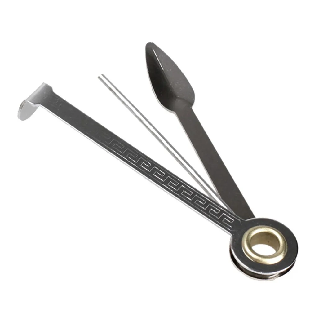 3 in 1 Set Stainless Smoking Pipe Cleaner Cleaning Tool Reamers Tamper