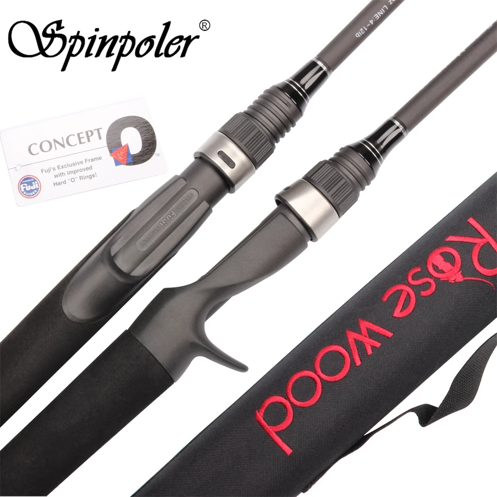 

Spinpoler FUJI Guide Rings & FUJI Reel Seat Spinning/Casting Rod 6'6'' 198cm 1/8-3/8oz, 3.5g-10.6g Lure Weight Travel Fuji Rod