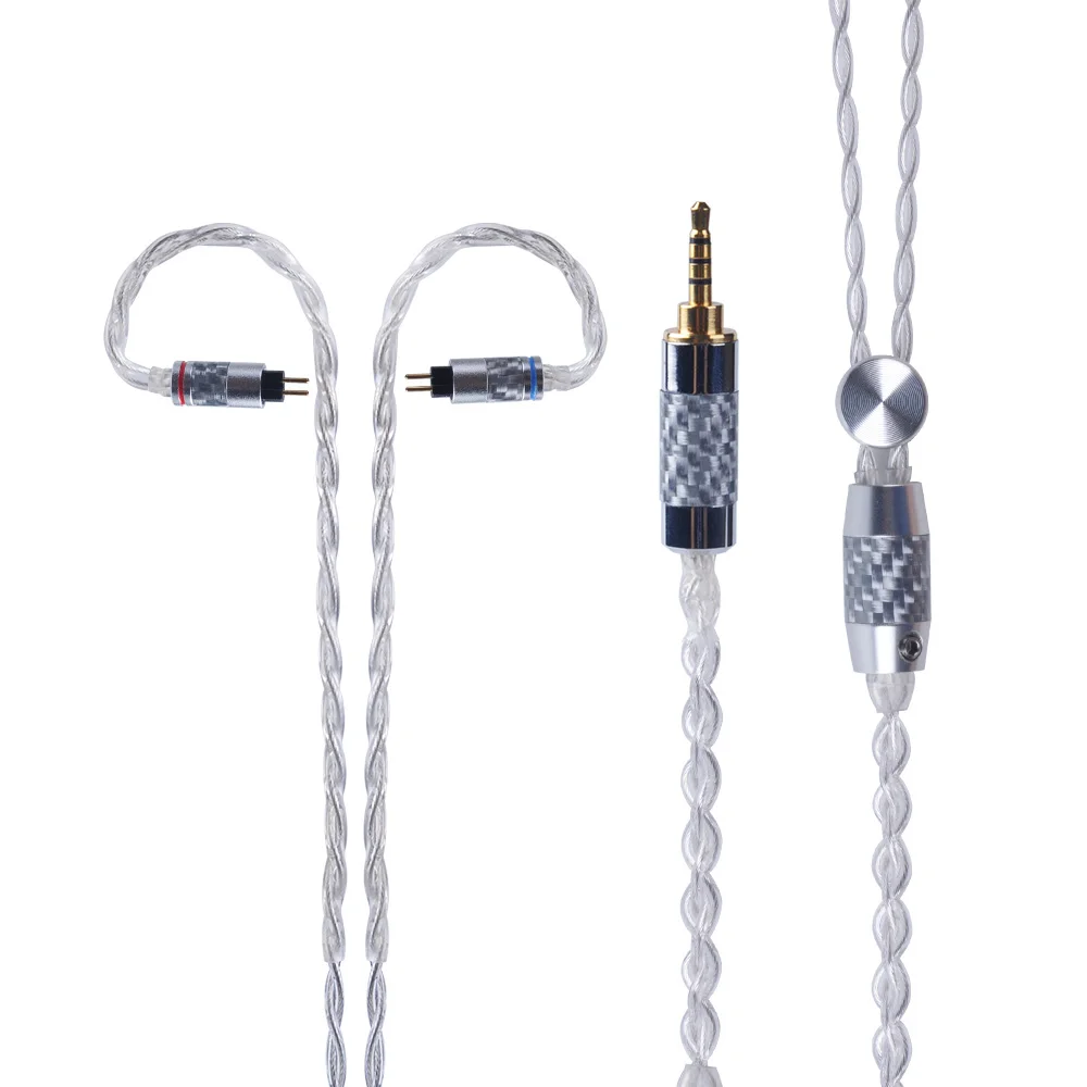 Yinyoo 4 Core Pure Silver Upgraded Cable 2.5/3.5mm