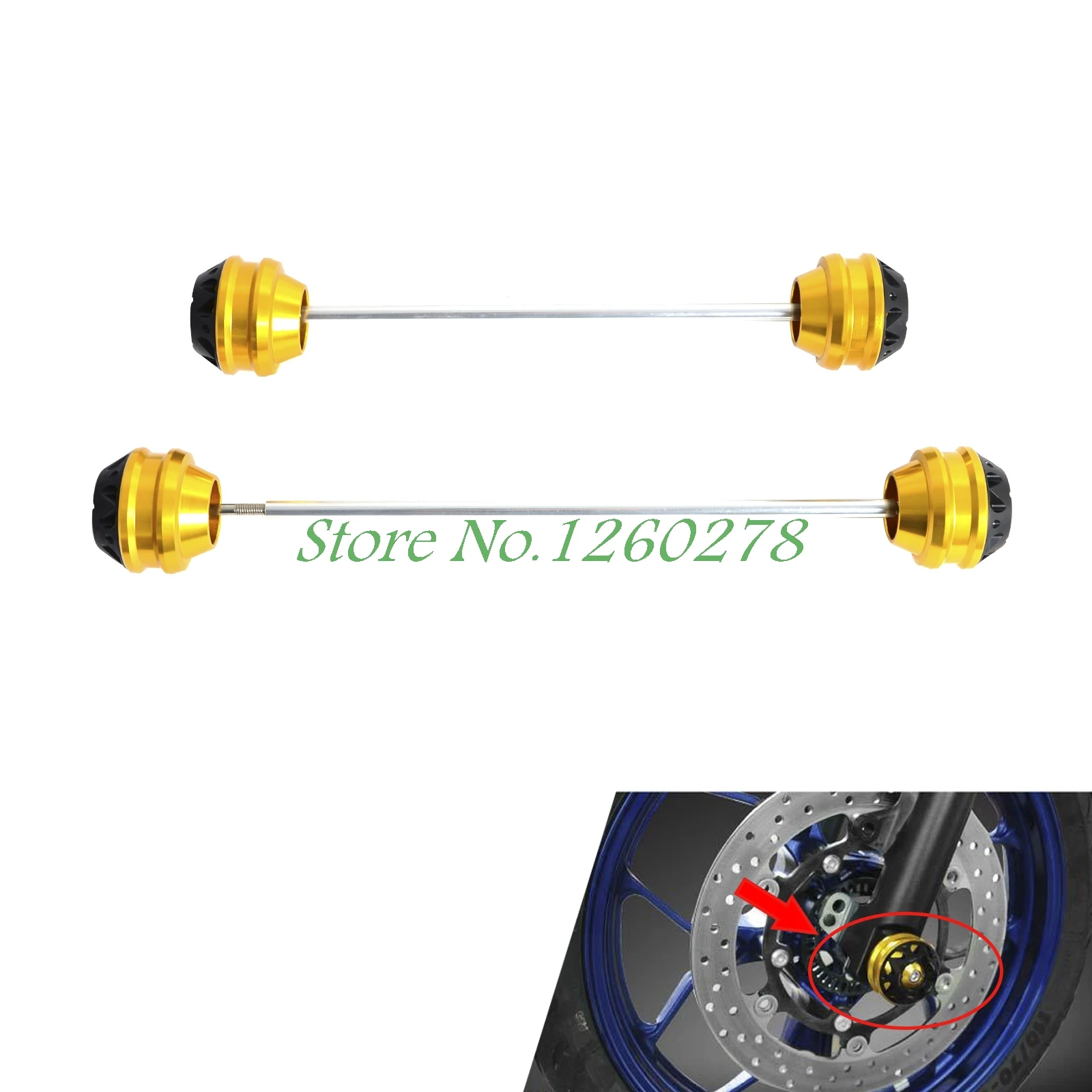 

Front & Rear CNC Wheel Axle Fork Crash Protector Slider For Yamaha MT07 FZ07 2014 2015 2016 MT FZ 07