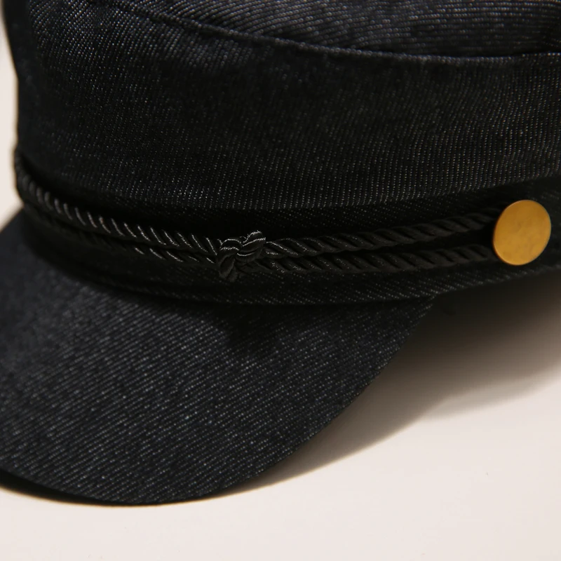 Осенние ковбойские синие военные шапки для женщин и мужчин, модные уличные матросские шляпы для женщин и мужчин, Плоские береты, Кепка Капитана