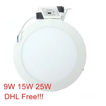 

DHL Free 9W 15W 25W Surface Mouted Ceiling Downlight Panel LED Light with driver AC85-265V High Lumens LED Down Light