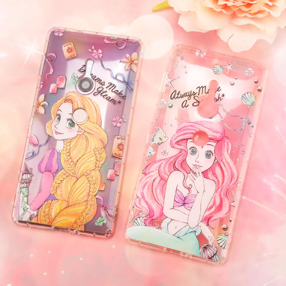 

Case For SONY Xperia XZ2 Mermaid Ariel Tangled Rapunzel Clear Protector Soft TPU Cover Cute Transparence Case For Xperia XZ3