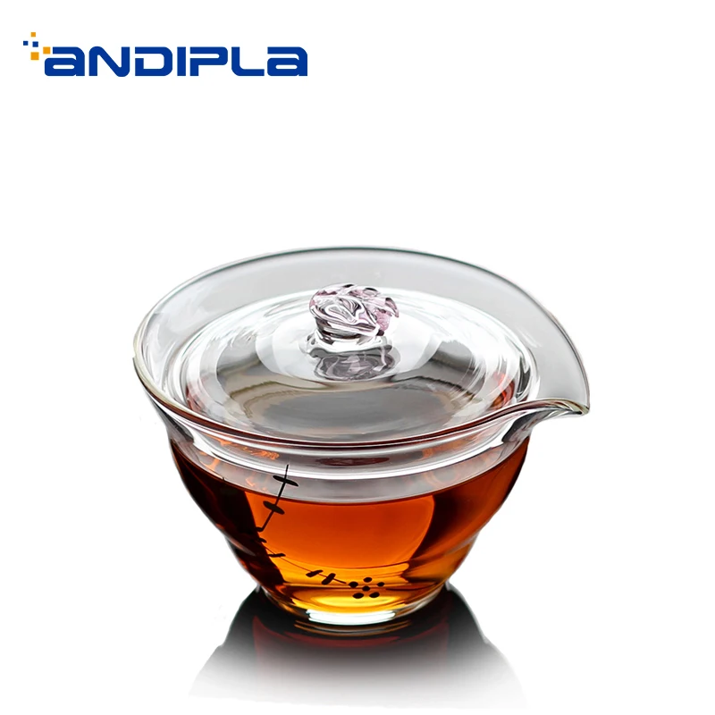 150 мл, креативные термостойкие стеклянные чайные чаши в японском стиле, домашняя чайная церемония, клатч Gaiwan, посуда для напитков, чайник, подарок