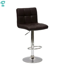 94357 Barneo N-47 экокожа кухонный барный стул темно-коричневый стул c мягким сиденьем на газ-лифте стул высокий стул барный стул мебель для кухни кресло для нейл бара в Казахстан по России