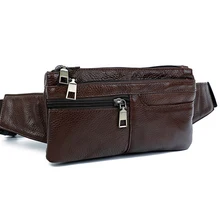 Известный Дизайн Hiqh Качественная мужская поясная сумка из натуральной кожи мужские многофункциональные дорожные сумки Забавный нагрудный пакет мужская сумка на талию сумка