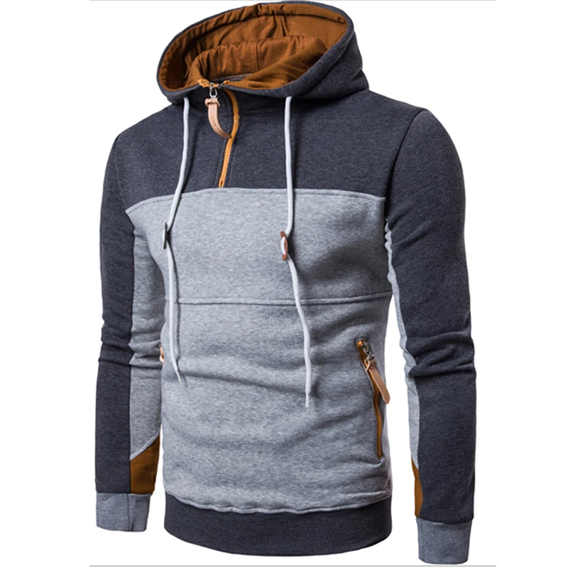 Men Hoodies 2019 Spring Autumn Casual Style Hooded Outwear Full Length ...