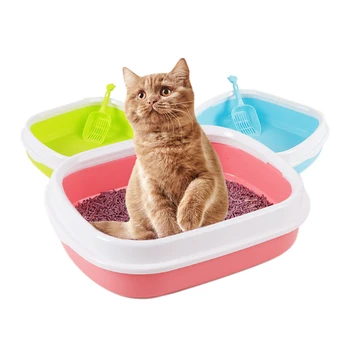 

Cat Toilet Litter Boxes Sand Scoop Plastic Shovel Cat Sifter Cleaning Trapper Puppy Anti-Splash Toilet Bedpans Pet Products Item