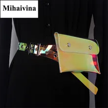 Mihaivina поясная сумка женская многофункциональная Водонепроницаемая поясная сумка сумки дизайнерские женские модные ретро прозрачный пояс Сумка