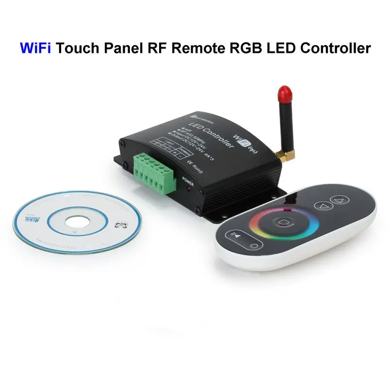 

3pcs WiFi RGB LED Controller Touch Panel Screen RF Remote Control For SMD 3528 5050 RGB LED Rigid Strip
