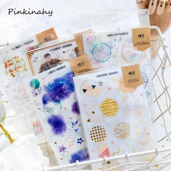 

4Bag Creative Vintage Compass Wreath Planet Classic Gilding Paper Sticker Decoration Diy Ablum Diary Scrapbooking Label Stickers