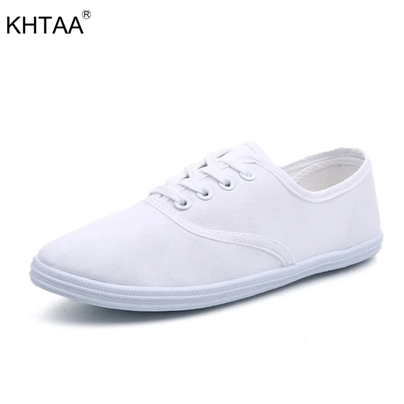 Women White Shoes New Canvas Shoes Lace Up Autumn Woman Flat Female Candy Color Fashion Breathable Ladies Solid Casual Plus Size Women White Shoes New Canvas Shoes Lace Up Autumn Woman Flat Female Candy Color Fashion Breathable Ladies Solid Casual Plus Size