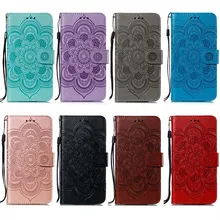 PU Leather Case For OnePlus One Plus 7 Pro Flower Pattern Leather + Soft TPU Stand Card Slot Case Cover Skin