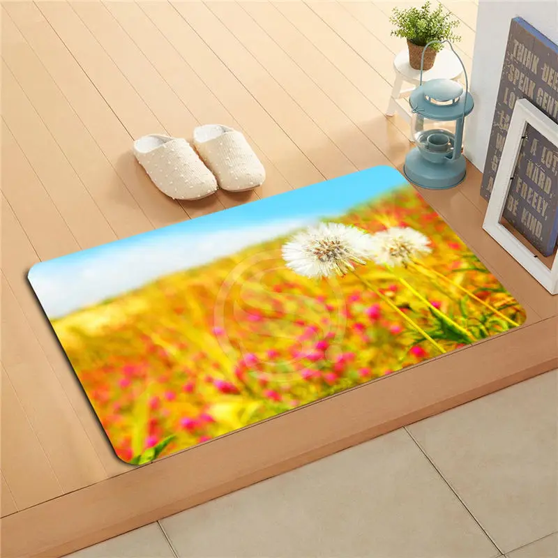 Ua10 Custom Summer sunshine Flower Doormat Home Decor Door mat Floor