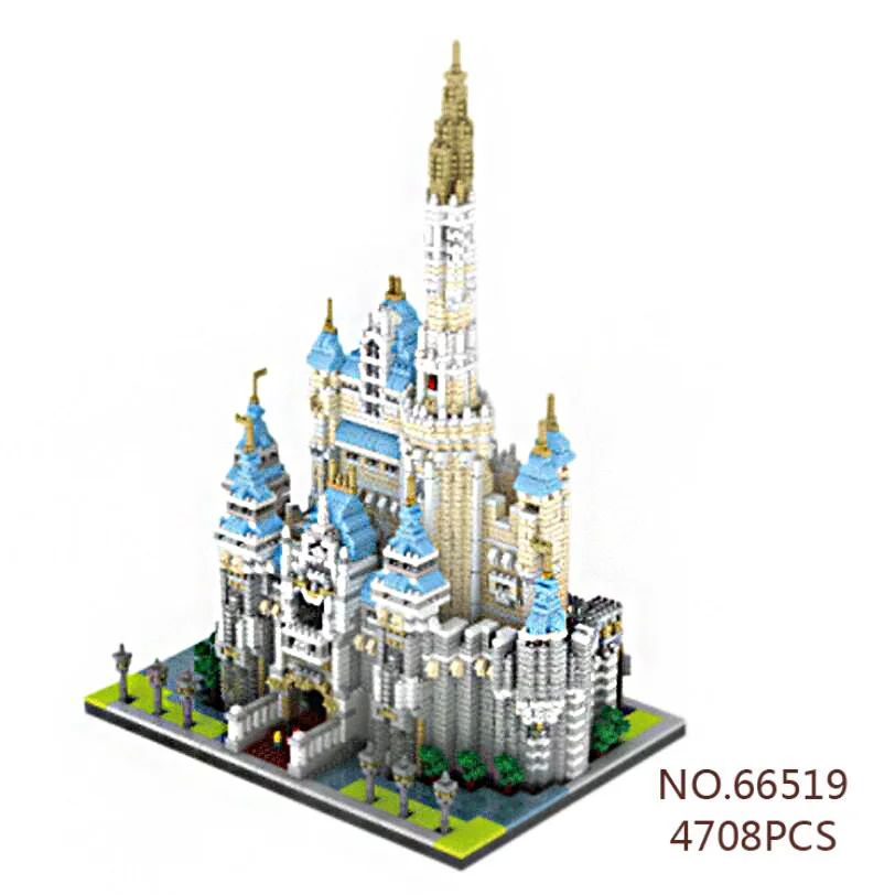 

Creator Hot world famous city Funland micro diamond building block Castle nanoblock assemble model bricks toys collection gifts