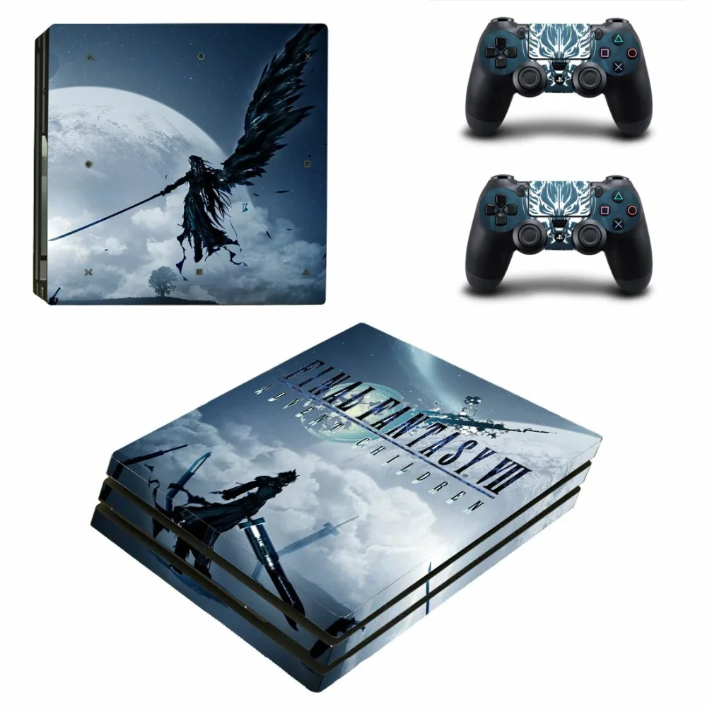 Final Fantasy VII 7 Remake PS4 Pro Skin Sticker Decal for PlayStation 4 Console and 2 Controller PS4 Pro Skin Sticker Vinyl