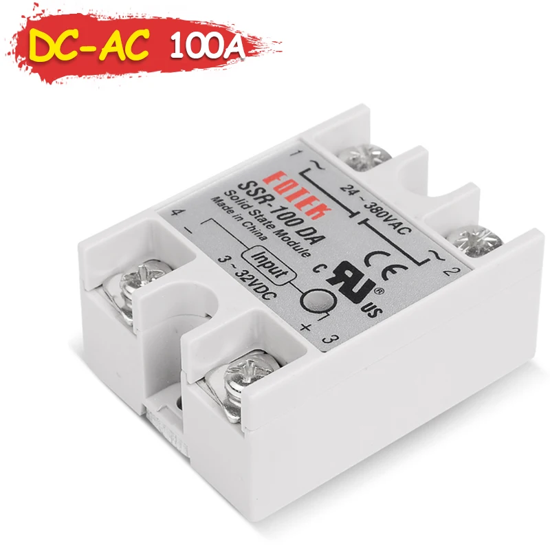 Твердотельные реле Sinotimer промышленные SSR 100DA 4 32V 12V DC вход и 220V 24 380V AC выход 100A