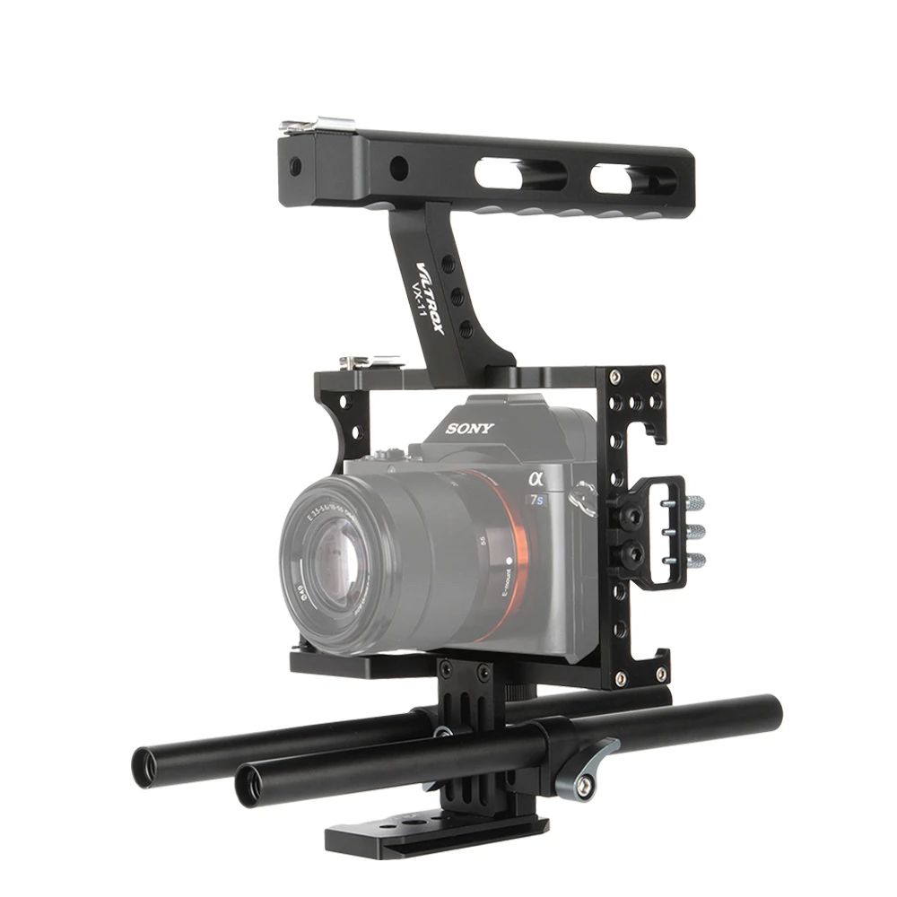 Viltrox-15mm-Rod-Rig-DSLR-Camera-Video-Cage-Kit-Stabilizer-Top-Handle-Grip-for-Sony-A9