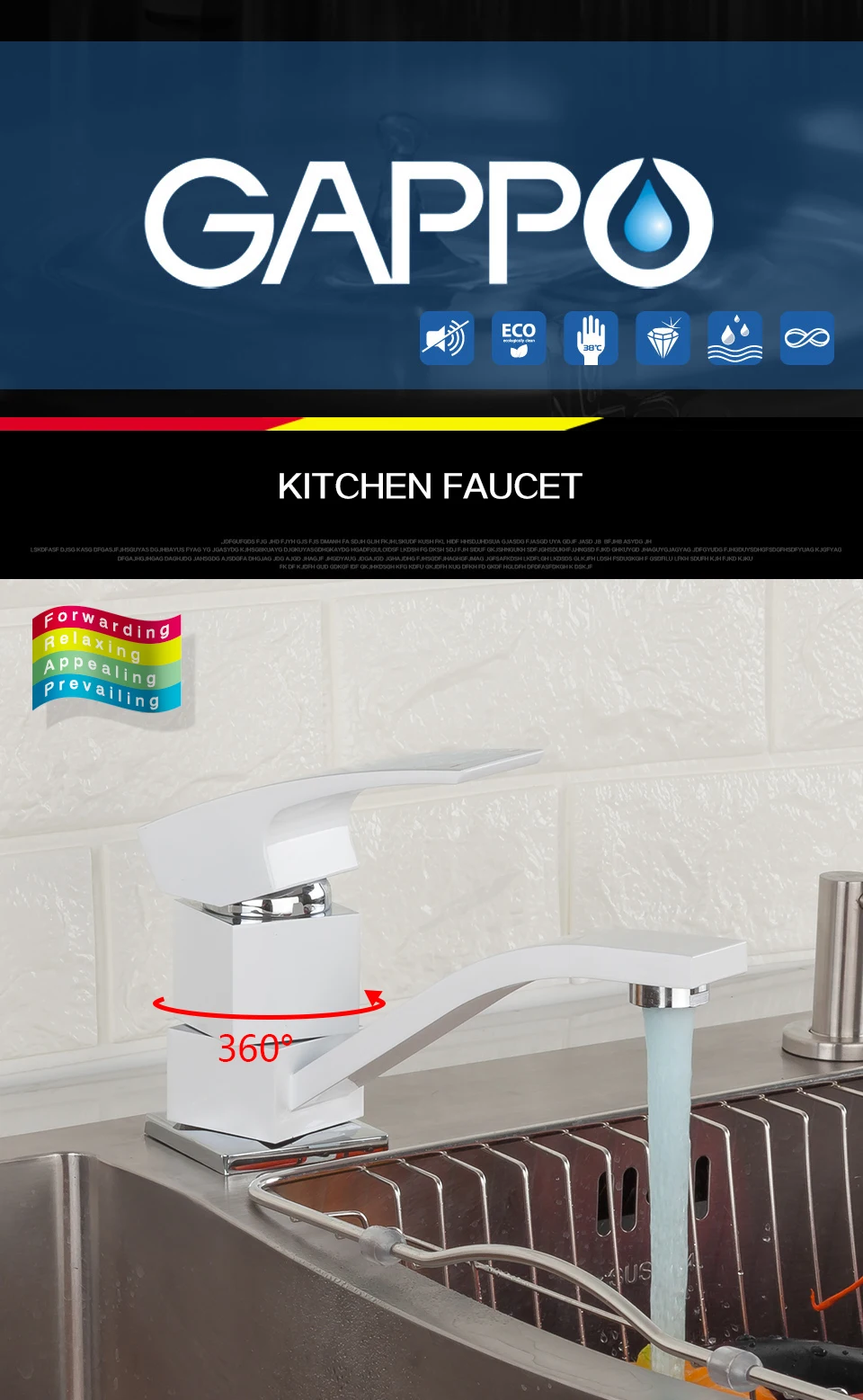 Gappo хранение лака короткий носик Кухонные смесители воды раковина смеситель кран вращающийся кухонный смеситель для воды на бортике кран