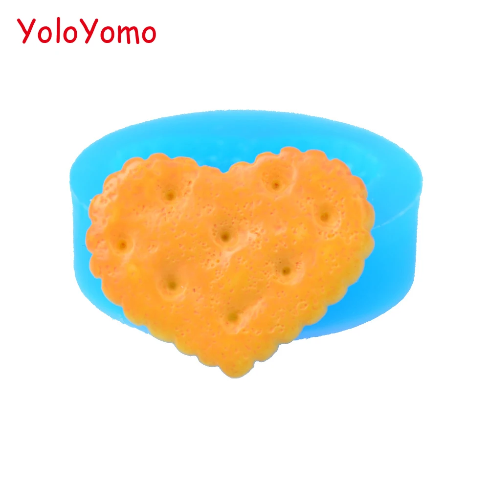 

Q054YL 30.7mm Heart Cookie Silicone Mold - Fondant, Cake Decoration, Sugarcraft, Scrapbooking, DIY Biscuit Baking, Resin, Candy