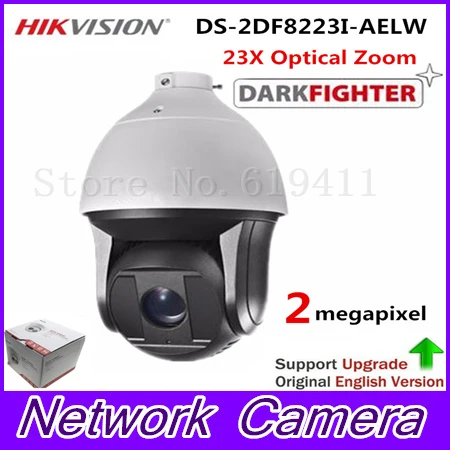 HiK English Version 2MP Ultra-low Light Smart PTZ Camera DS-2DF8223I-AELW Oudoor 23X Optical Zoom IR 200m Dome Darkfighter Cam