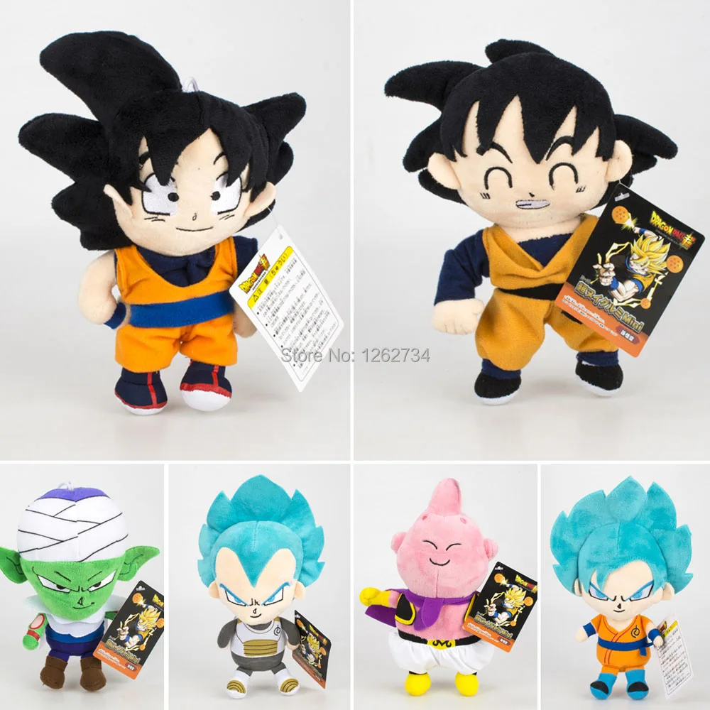 

Cute DRAGON BALL Goku Kakarotto Majin Buu Piccolo Vegeta Trunks 18-24CM Plush Doll Pendents Figure Retail