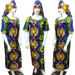 GuyuEra 11 Colors of Flowers African Dress for Women Wax Cloth Woman Dress Set Three Piece Suit African Dashiki+Scarf GuyuEra 11 Colors of Flowers African Dress for Women Wax Cloth Woman Dress Set Three Piece Suit African Dashiki+Scarf