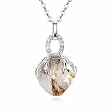 TYTW crystals from Swarovski S925 sterling silver elegant women necklace girls gift necklace claw hook Pendant Jewelry