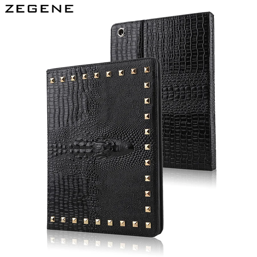 For ipad air/ipad 5 case crocodile pattern case rivet tablet protection