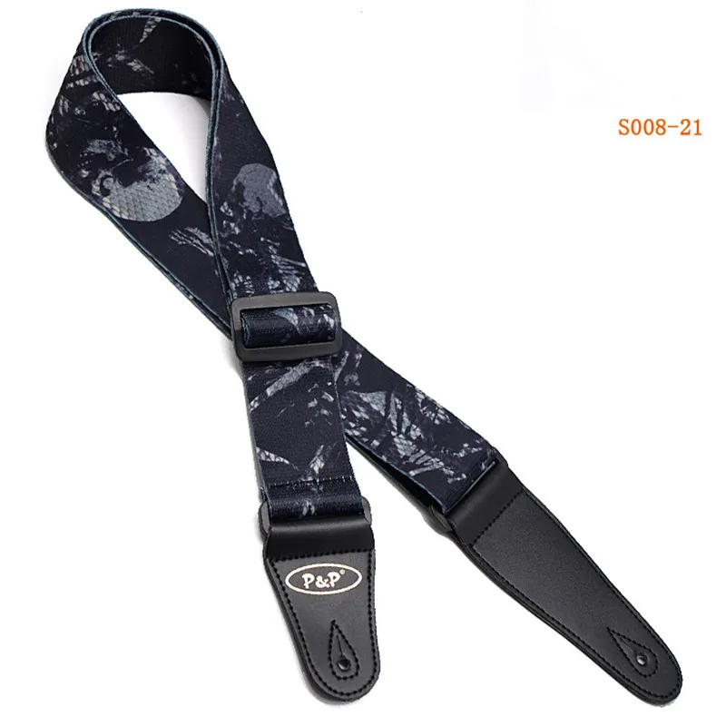 الكلاسيكية ذكريات الكهربائية الغيتار حزام البيتلز طباعة النايلون النسيج باس حزام حزام أجزاء الملحقات آلة موسيقية