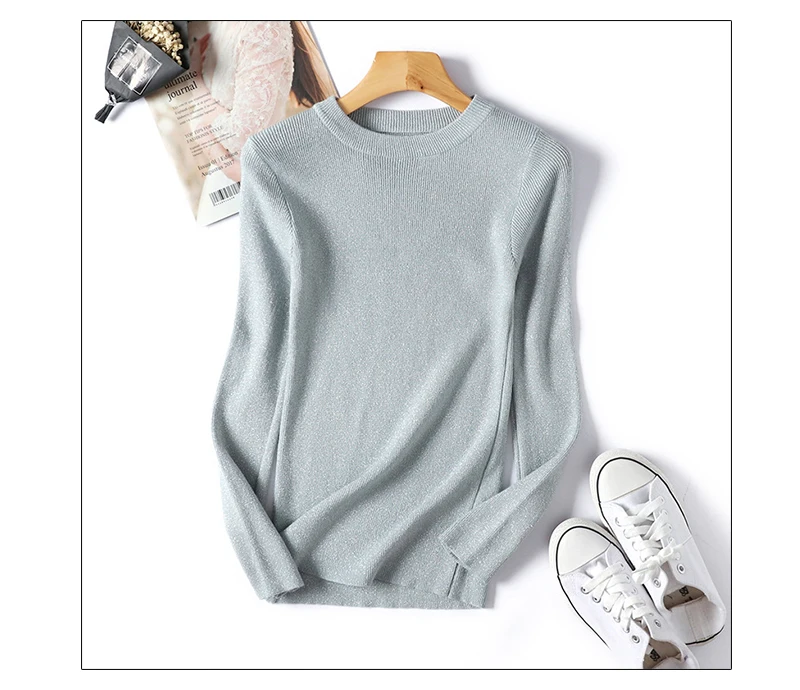 O-neck Knitted Sweater Long Sleeve Pullovers Women Autumn Pullover Feminino Solid Slim Elasticity Ladies Sweaters Winter 2018    (7)