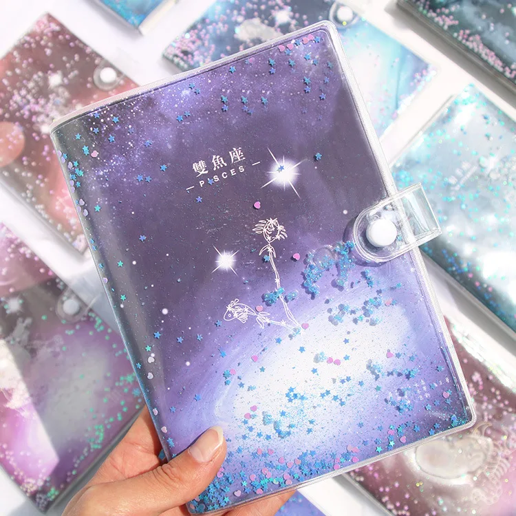 

Aestheticism A6 Color Pvc Rubber Embedding Shiny Piece Quicksand Twelve Constellation Study Remember Matter Hand The Books