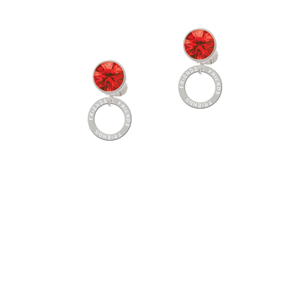 Friends Eternity Ring Crystal Clip On Earrings (4)
