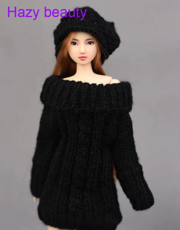 

Doll's Knitted handmade Sweater Tops Coat Dress and Hat Clothes For BB 1:6 Doll BBI656