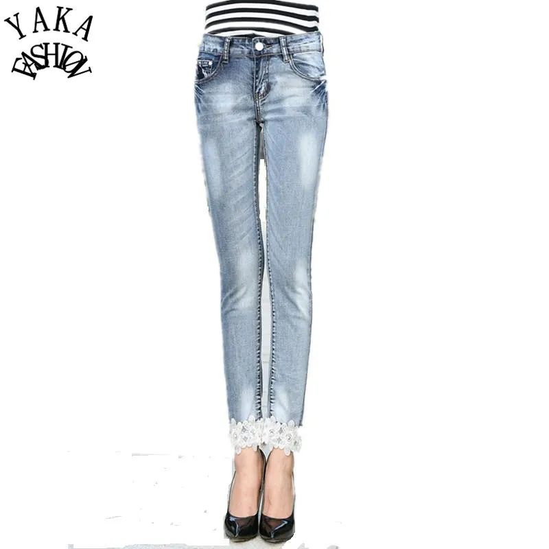 jean with lace