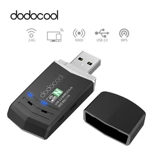 Dodocool 2,4 ГГц USB WiFi адаптер 300 Мбит/с Wifi приемник Внешняя беспроводная сетевая карта мини адаптер Wi-Fi ключ 802.11n/b/g