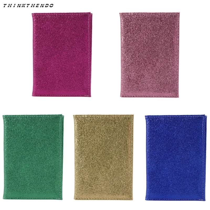 

Travel Cute Passport Cover Scrub Shiny Travel Passport ID Holder Cover Unisex Card Case Women Cards Holder