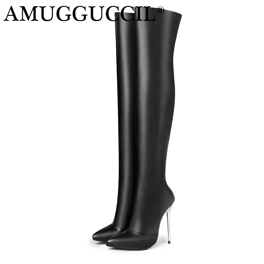 Red thigh high boots size 12 Clearance