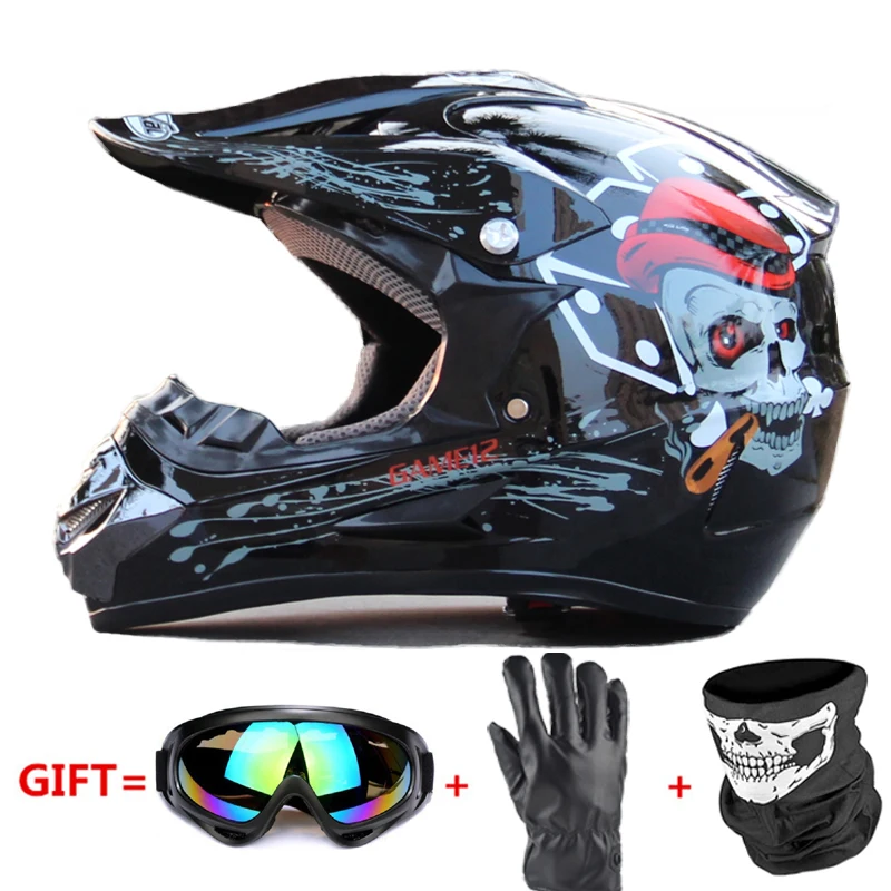 Мотоциклетный Полнолицевой шлем Casco Moto внедорожный шлем ATV Dirt Bike горные MTB DH Capacete Moto очки шлем для мотокросса - Цвет: 4