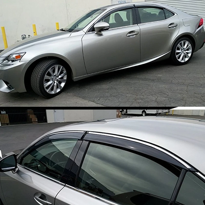 Для Lexus IS250 IS300 IS300h IS200t 2013 2017 ABS пластиковый козырек для окон с отверстиями