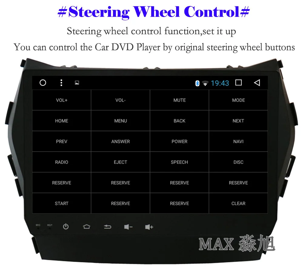 Excellent MAX Android 8.1.0 GPS Navigation System For Hyundai IX45 Santa Fe 2013 2014 2015 Car Radio RDS 4G WiFi Bluetooth SWC Free Map 10