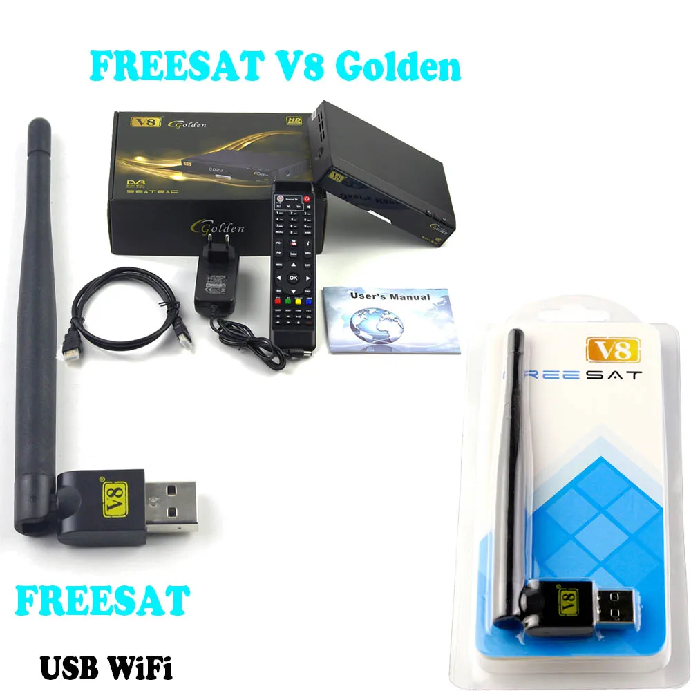 Genuine Freesat V8 Golden DVB S2 T2 C Satellite font b TV b font Combo
