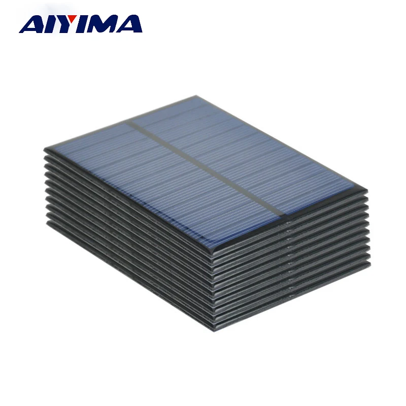 

AIYIMA 10pcs 6V 1.1W Solar Panel Photovoltaic Solar Energy Cell Diy Power Bank Sunpower Cell Portable Charger 112*84mm