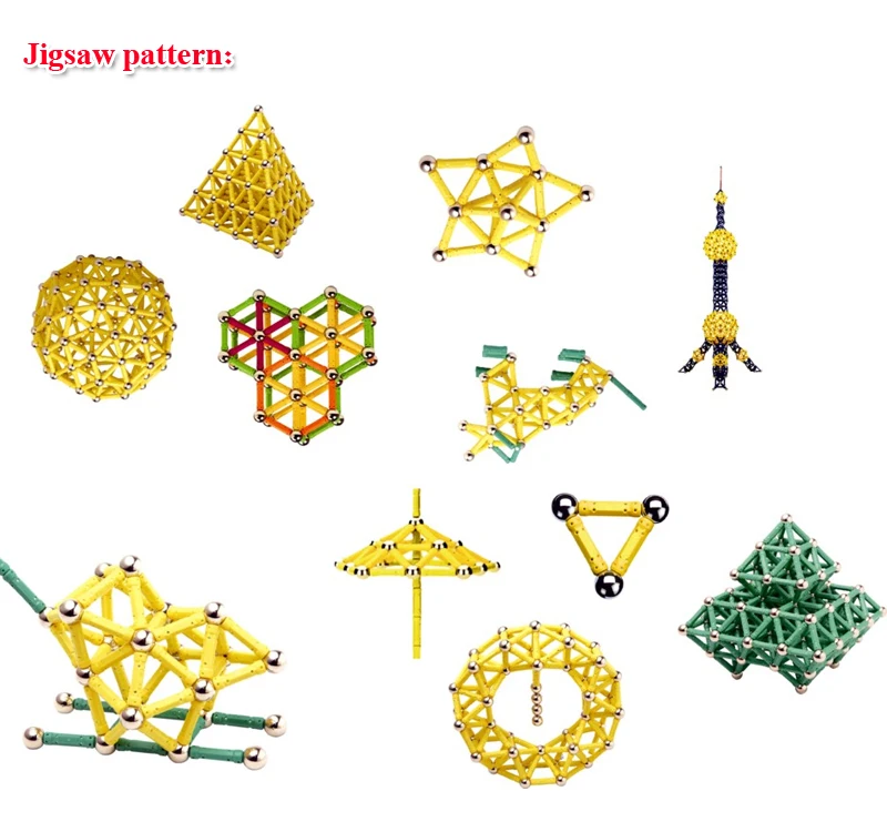 103 шт./компл. магнит мячики палочки с металлическим дизайном блоки мини шарик геометрические фигуры строительные игрушки "Сделай своими руками" для детей разведки подарок