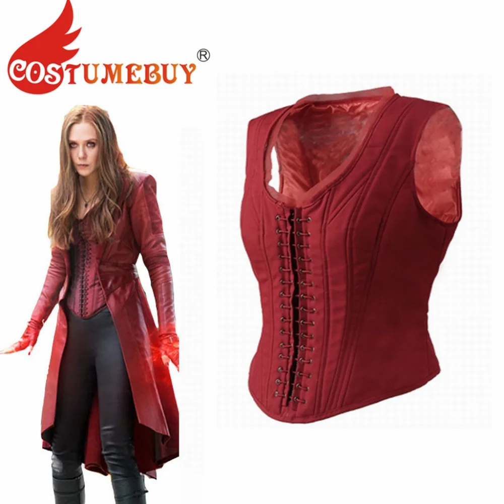 

CostumeBuy Captain America: Civil War Scarlet Witch Vest Costume Adult Wanda Maximoff Halloween Cosplay Costume L920