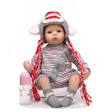 Free shipping 20 inches 52 cm reborn baby doll lifelike soft silicone vinyl Christmas gift new year gift